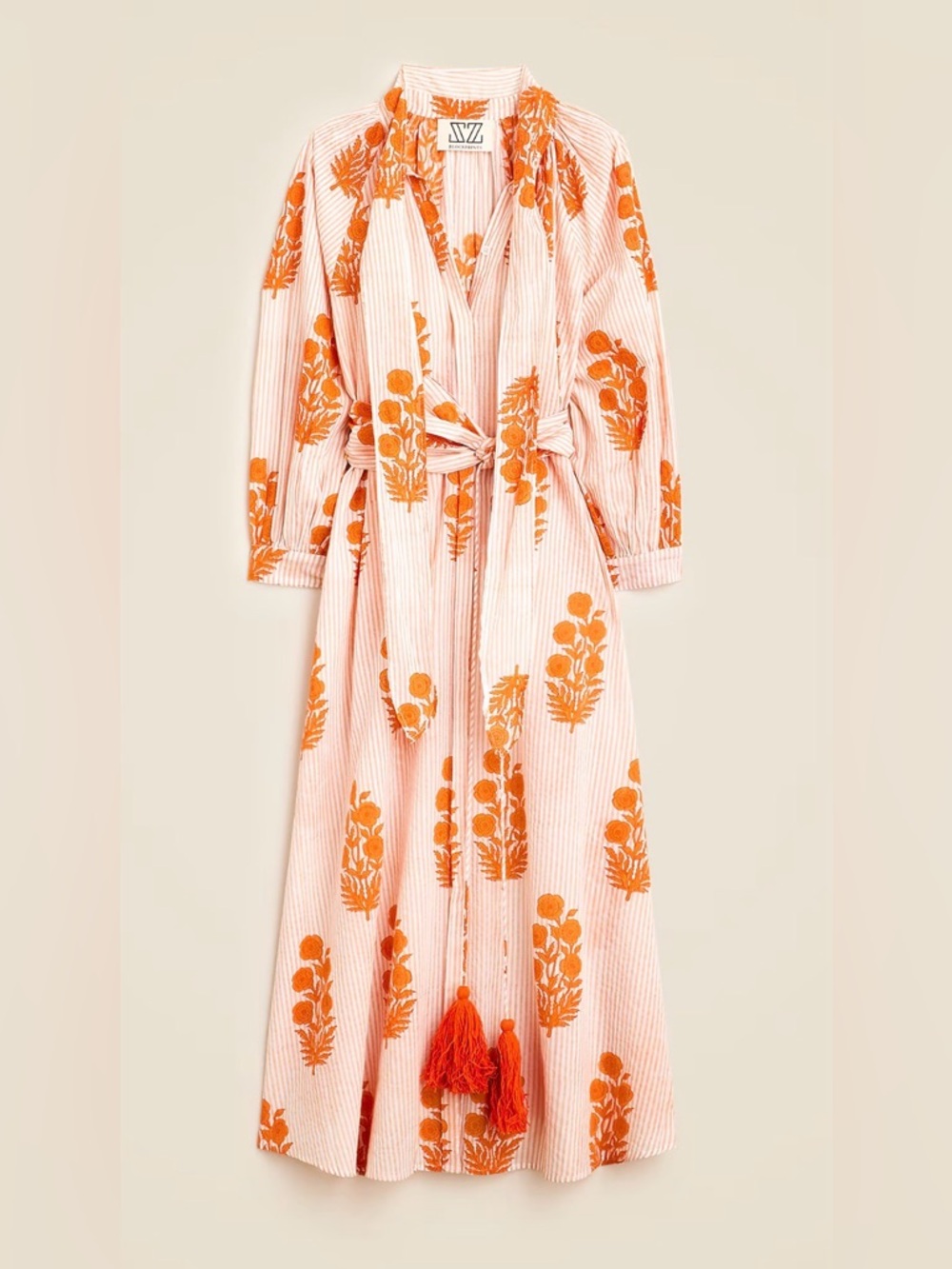 NWT J.Crew x SZ Blockprint wrap shirt dress